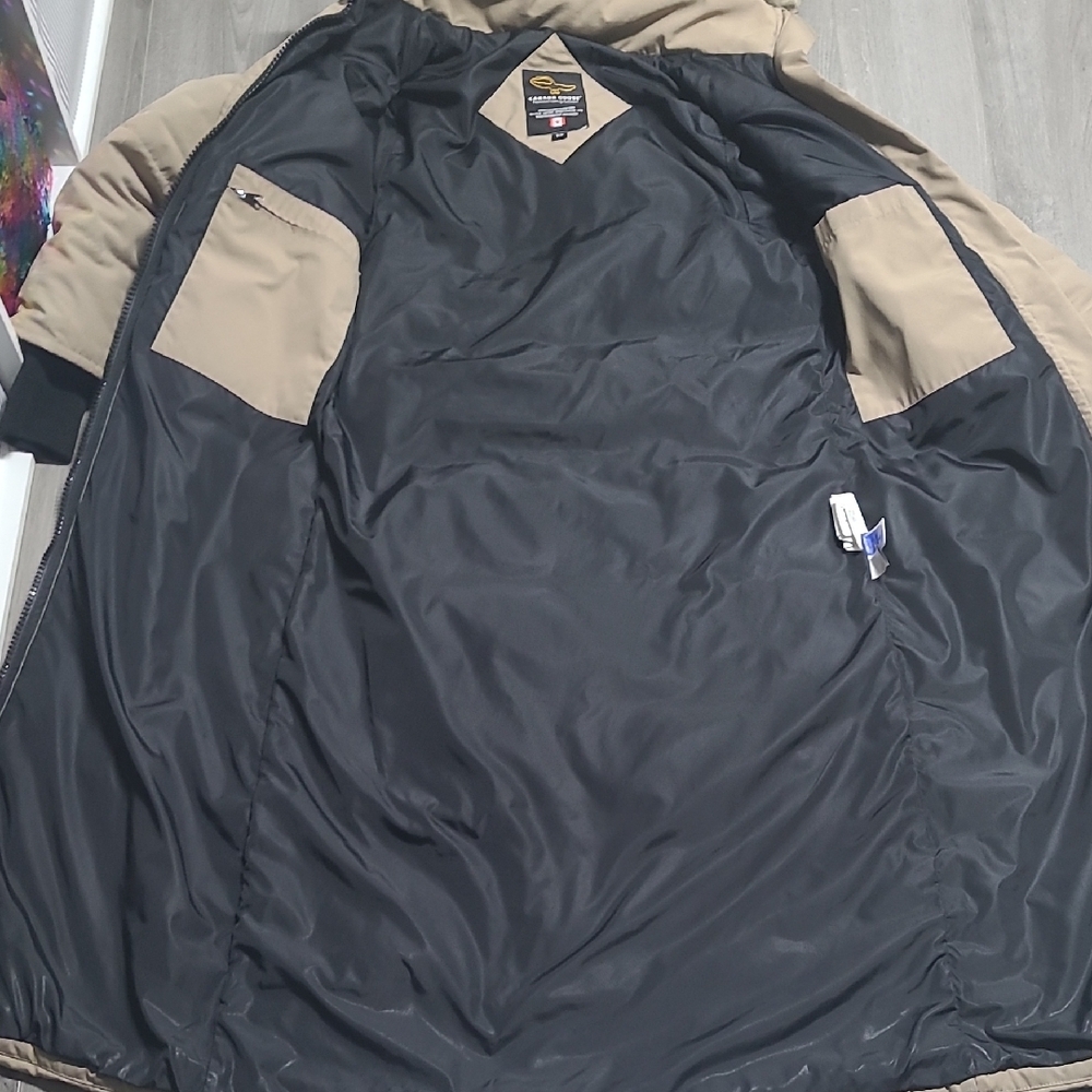 Canada Goose Tan Parka with Fur Trim Style 3035L - Picture 13 of 16